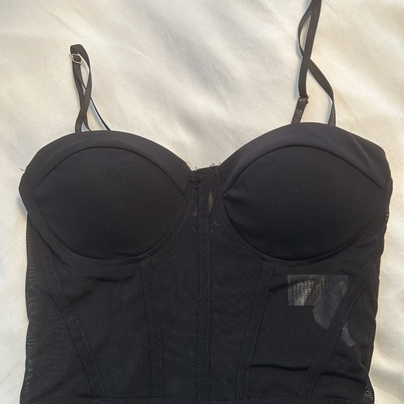 New with tags black thing bodysuit with adjustable straps - Picture 2 of 4